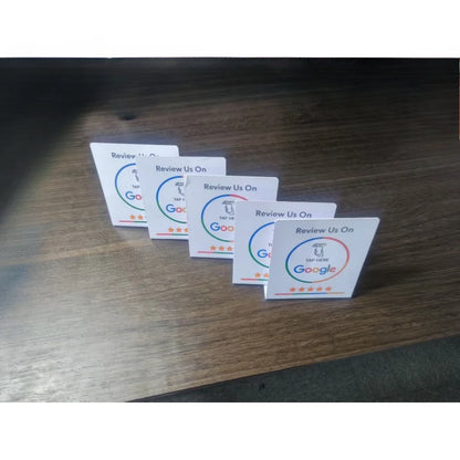 RateQuick NFC Google Review Station – Programmable NTAG 215 Card + Standing Bracket | Get More Reviews Instantly